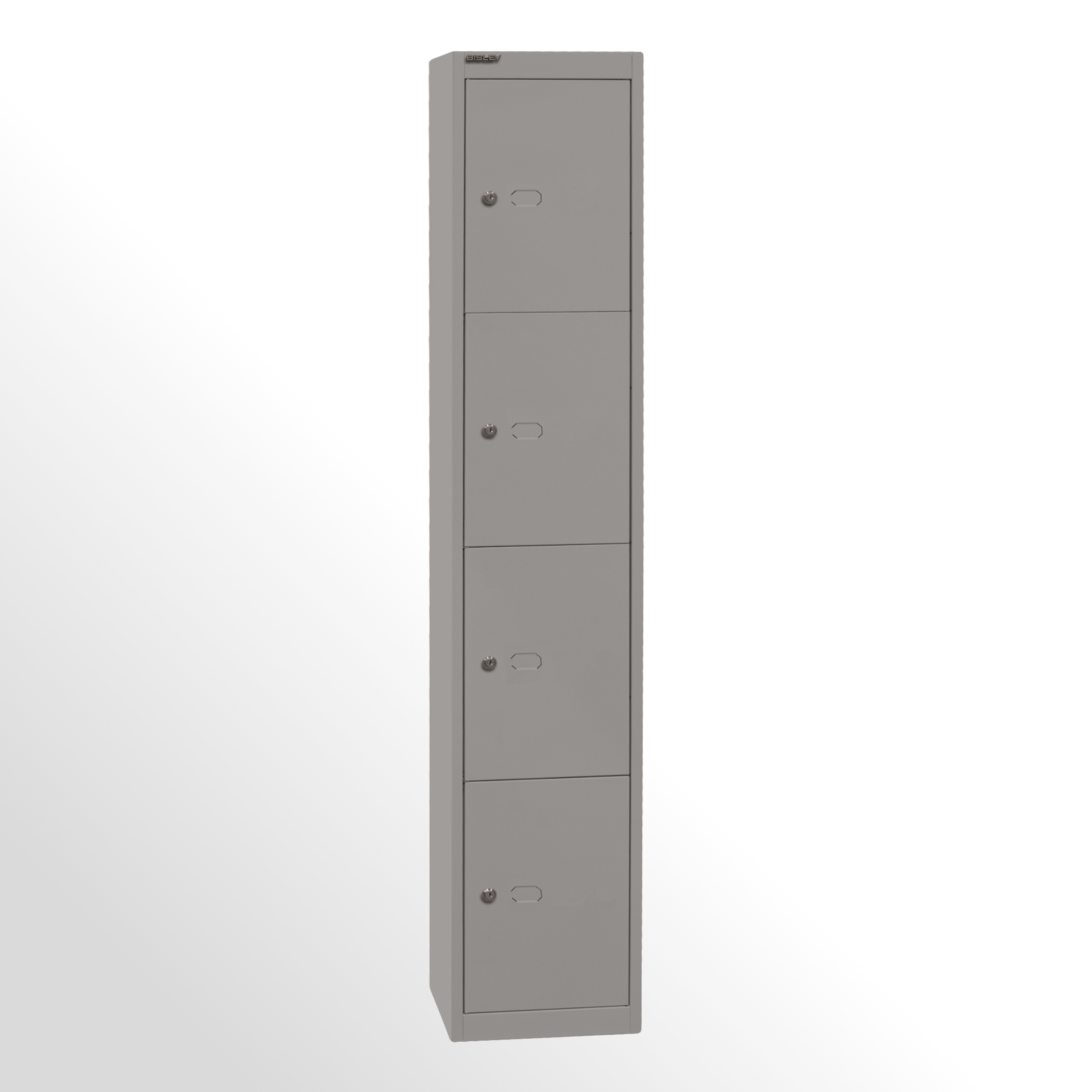 Bisley Schließfachschrank Office, 1 Abteil, 4 Fächer, T 305 mm