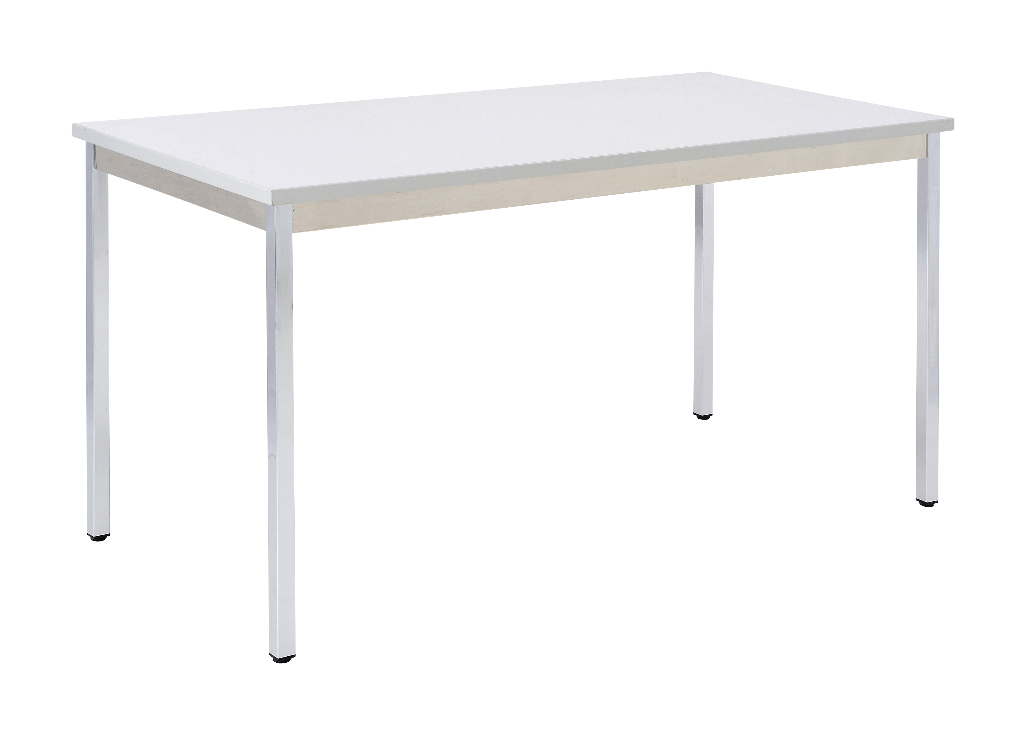 Bisley Mehrzwecktisch, rechteckig, Gestell verchromt, Tischplatte 25 mm,  grau; 1400x700