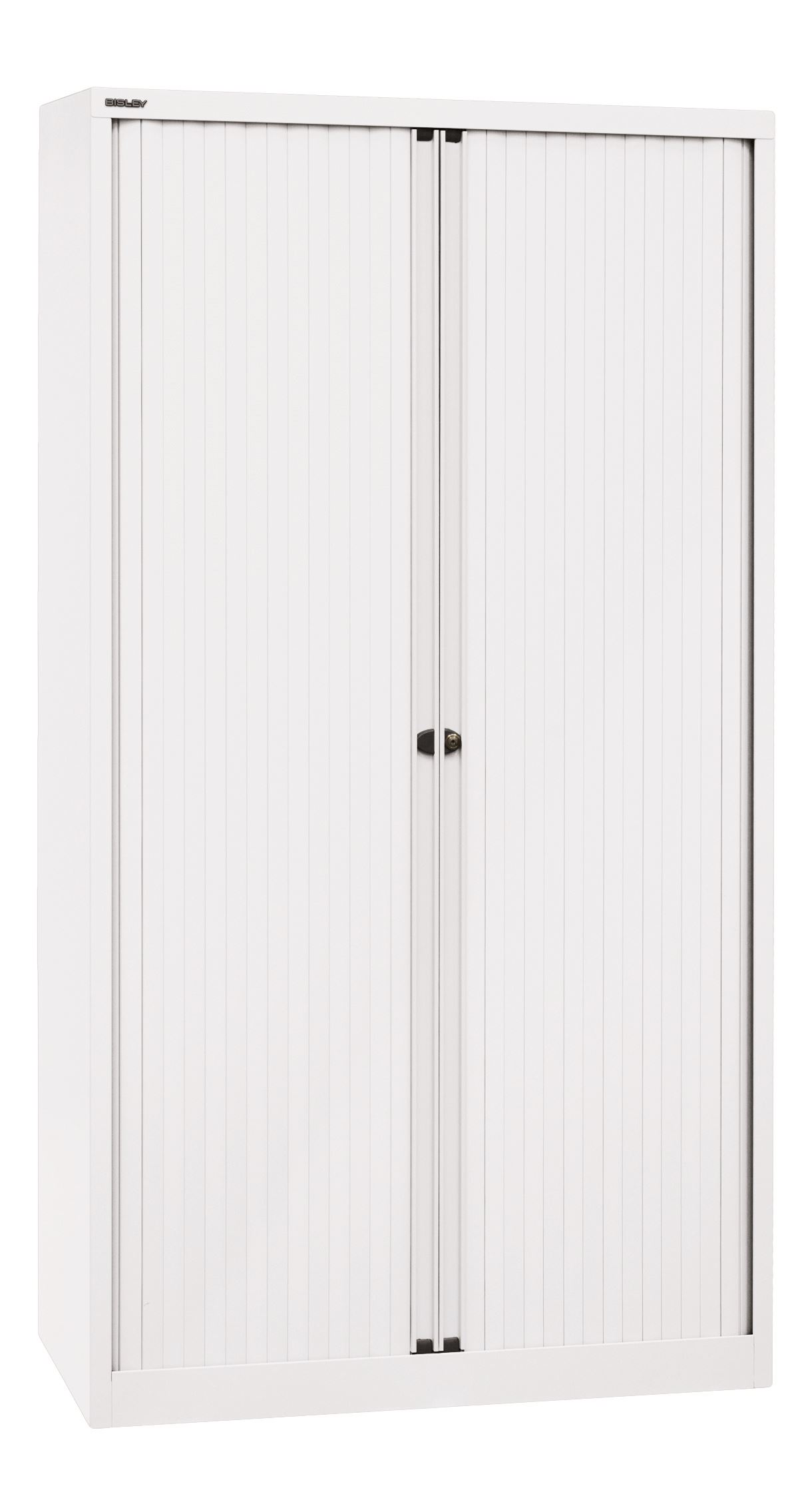 Bisley Rollladenschrank EuroTambour, 4 Fachböden, 5 OH, B 1000 mm, Korpus/Rollladen: Verkehrsweiss