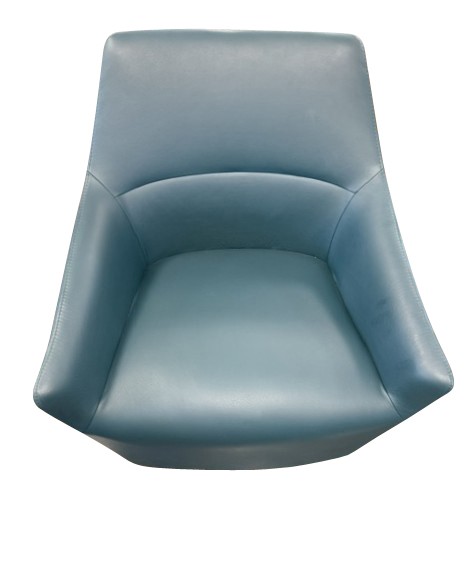 SETPREIS | 2 Ledersessel + 1 Glastisch 600 mm