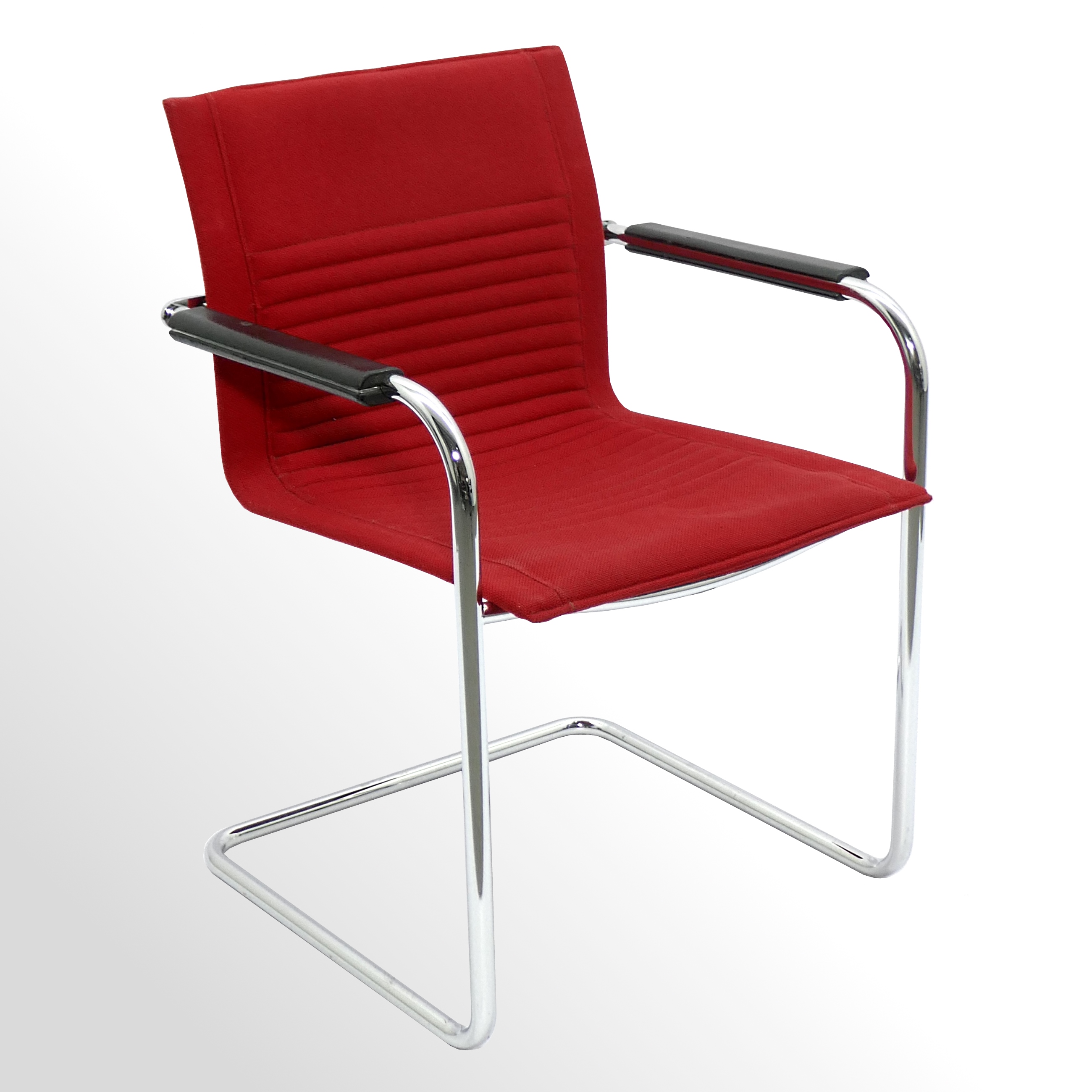Gebrauchter ArtCollection Premium Besucher- und Konferenzstuhl - Stoff rot - SONDERANGEBOT!