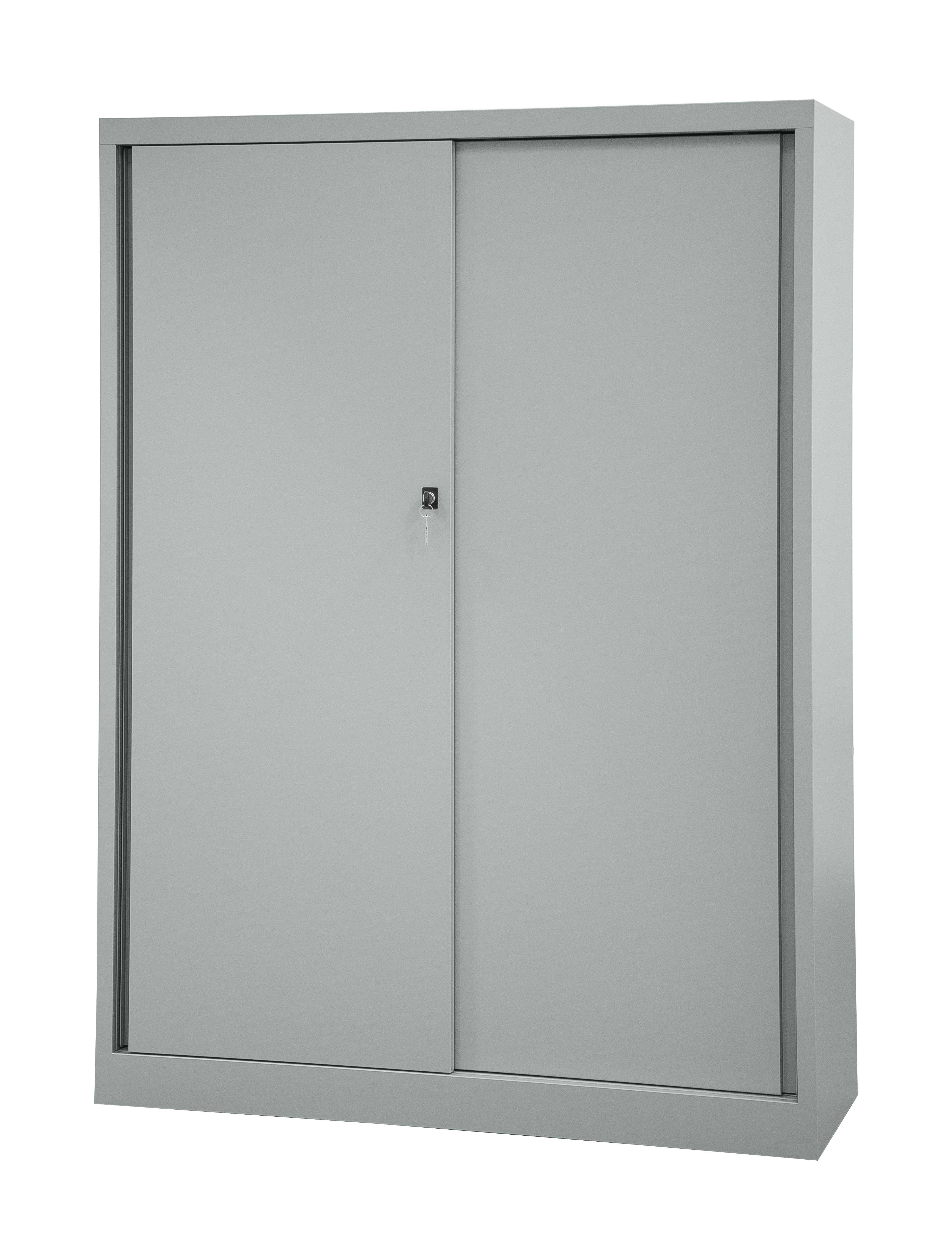 Bisley Schiebetürenschrank ECO, 2 Fachböden, 4 Ordnerhöhen, B 1200 mm