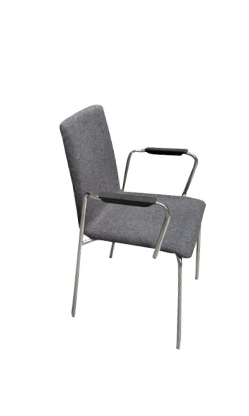 SETPREIS - 2 Stück Besucherstühle mit Wollfilzbezug