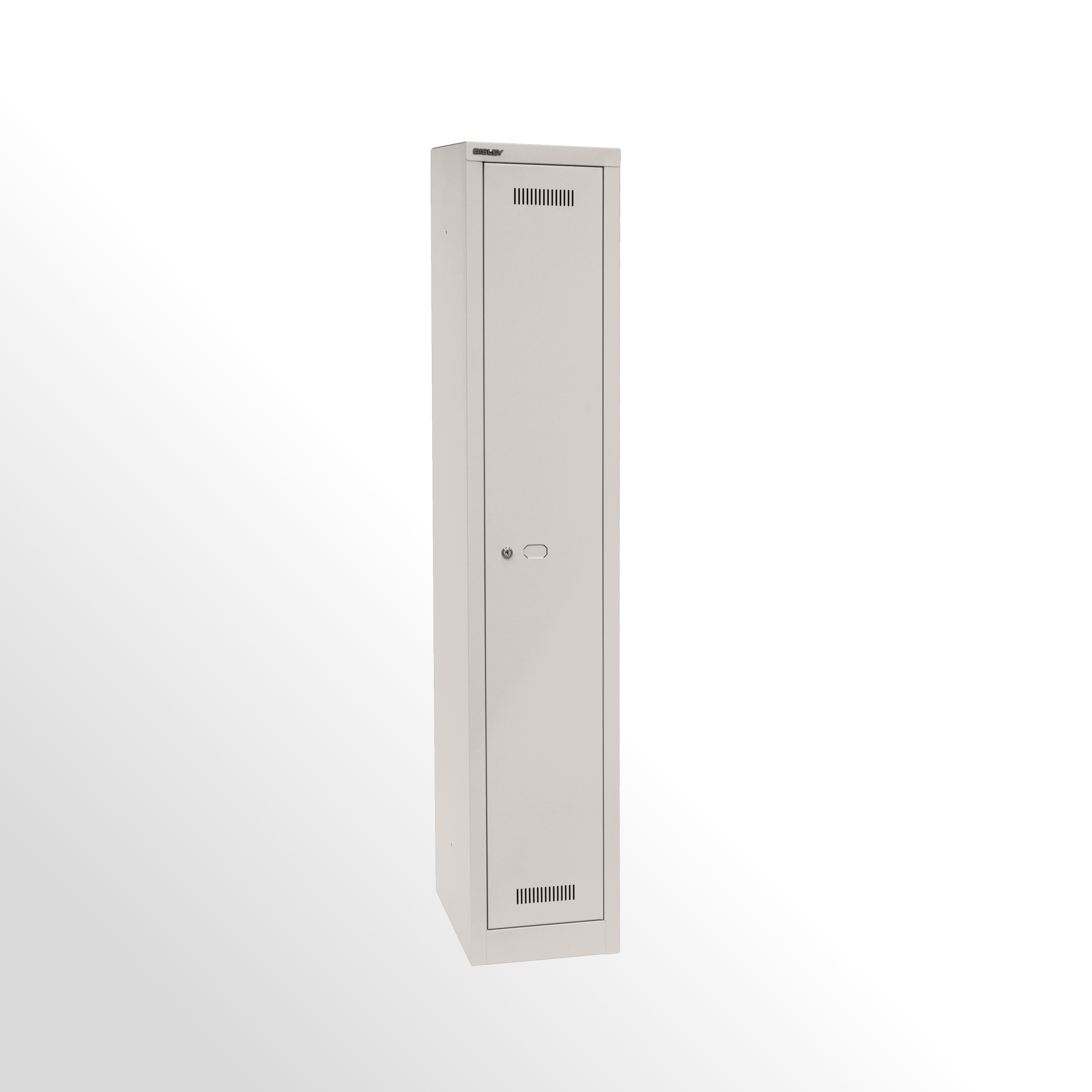 Bisley MonoBloc™ Garderobenschrank, 1 Abteil, 1 Fach, Farbe lichtgrau