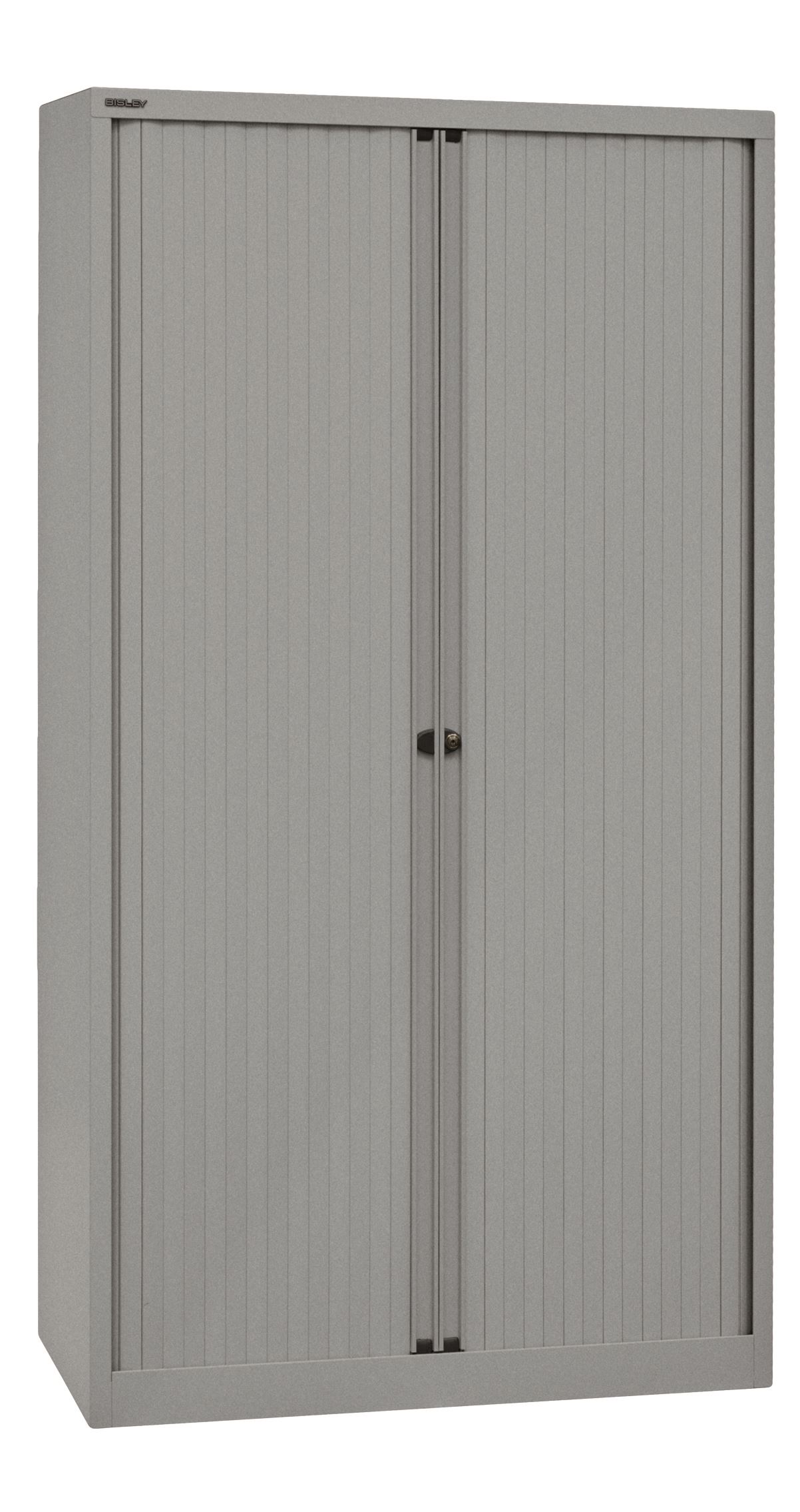Bisley Rollladenschrank EuroTambour, 4 Fachböden, 5 OH, B 1000 mm, Korpus/Rollladen: Silber