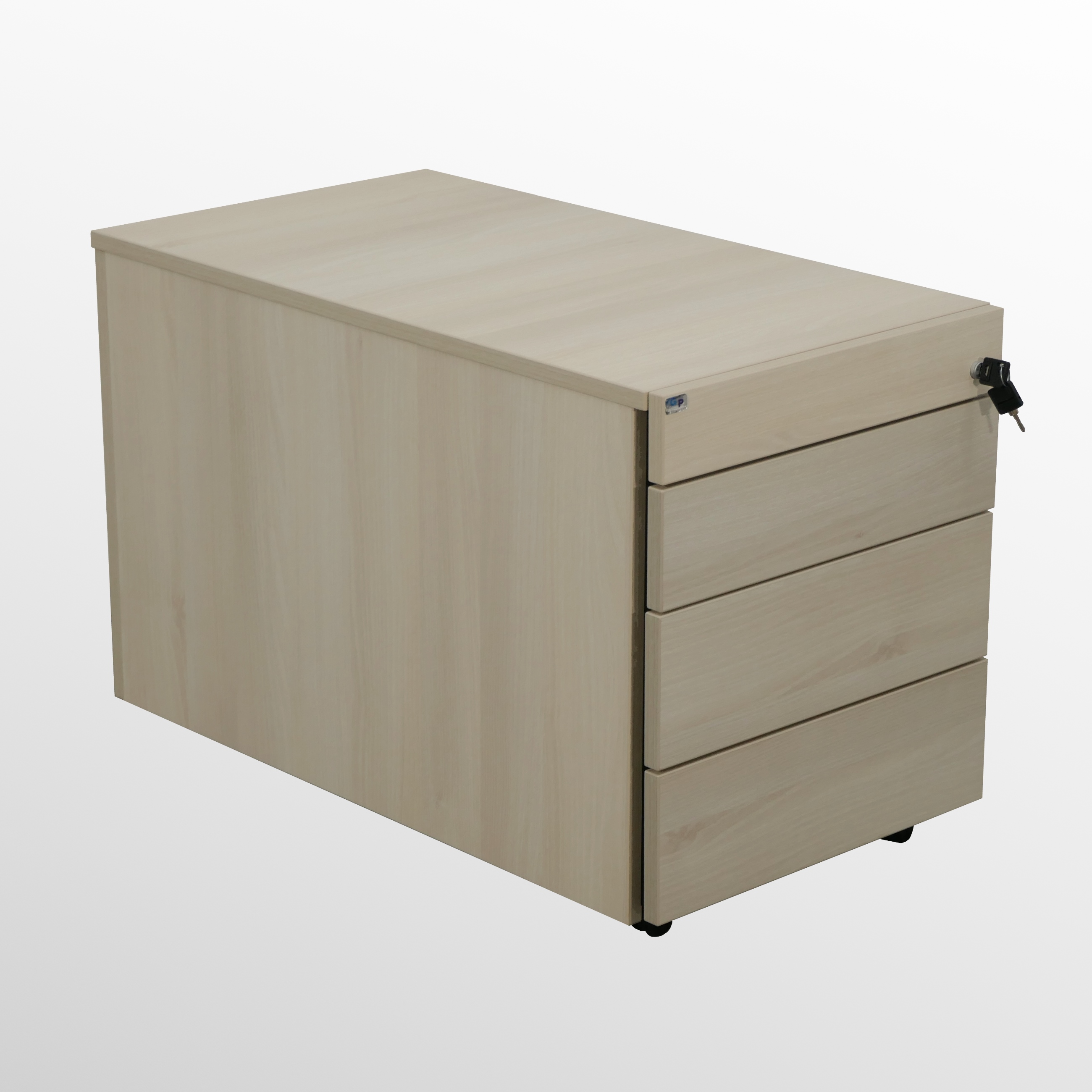 Günstiger Rollcontainer - Unterstischcontainer - Akazie Dekor
