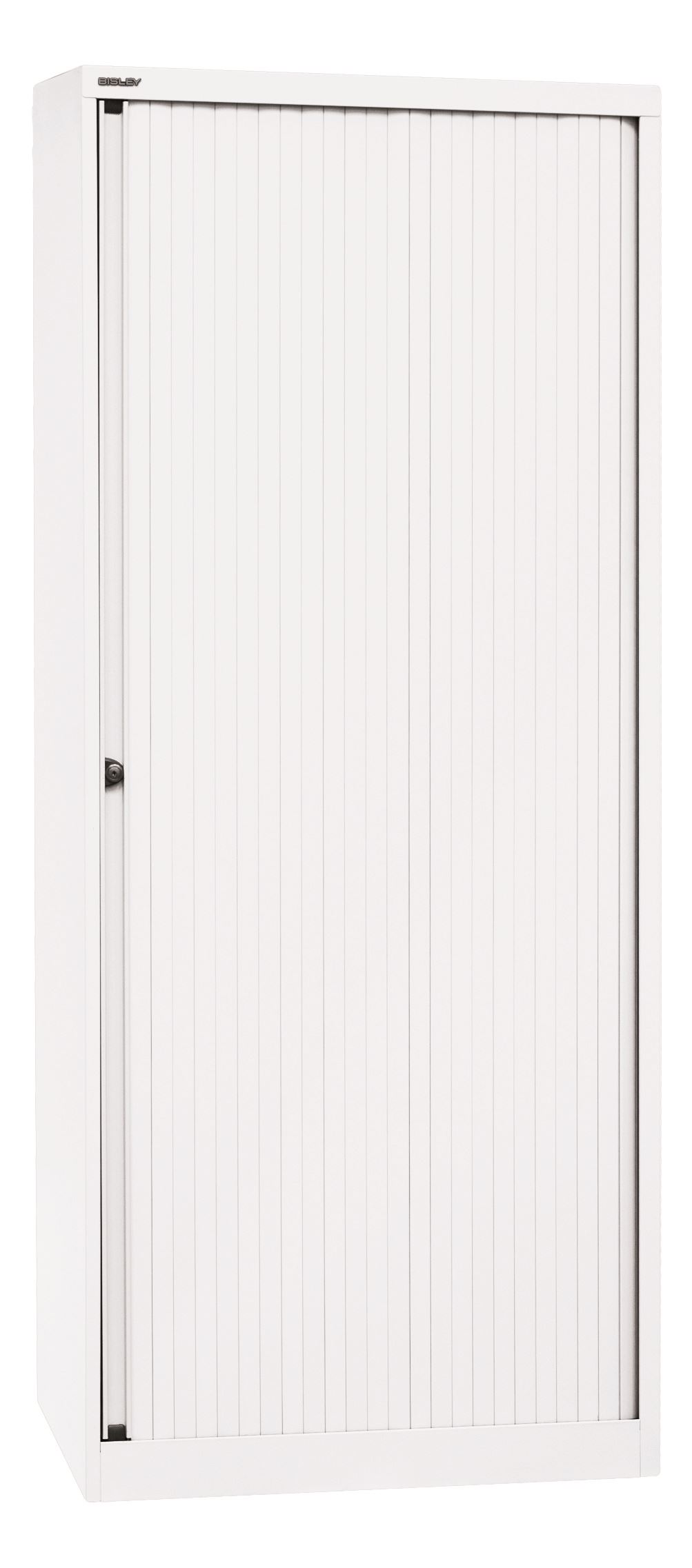 Bisley Rollladenschrank EuroTambour, 4 Fachböden, 5 OH, B 800 mm, Korpus/Rolllade: Verkehrsweiss