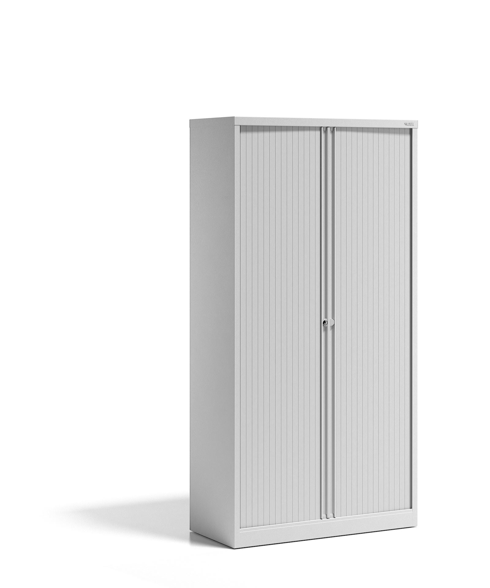 Bisley Rollladenschrank - Stahlschrank - Essentials, mit 4 Fachböden für 5 Ordnerhöhen