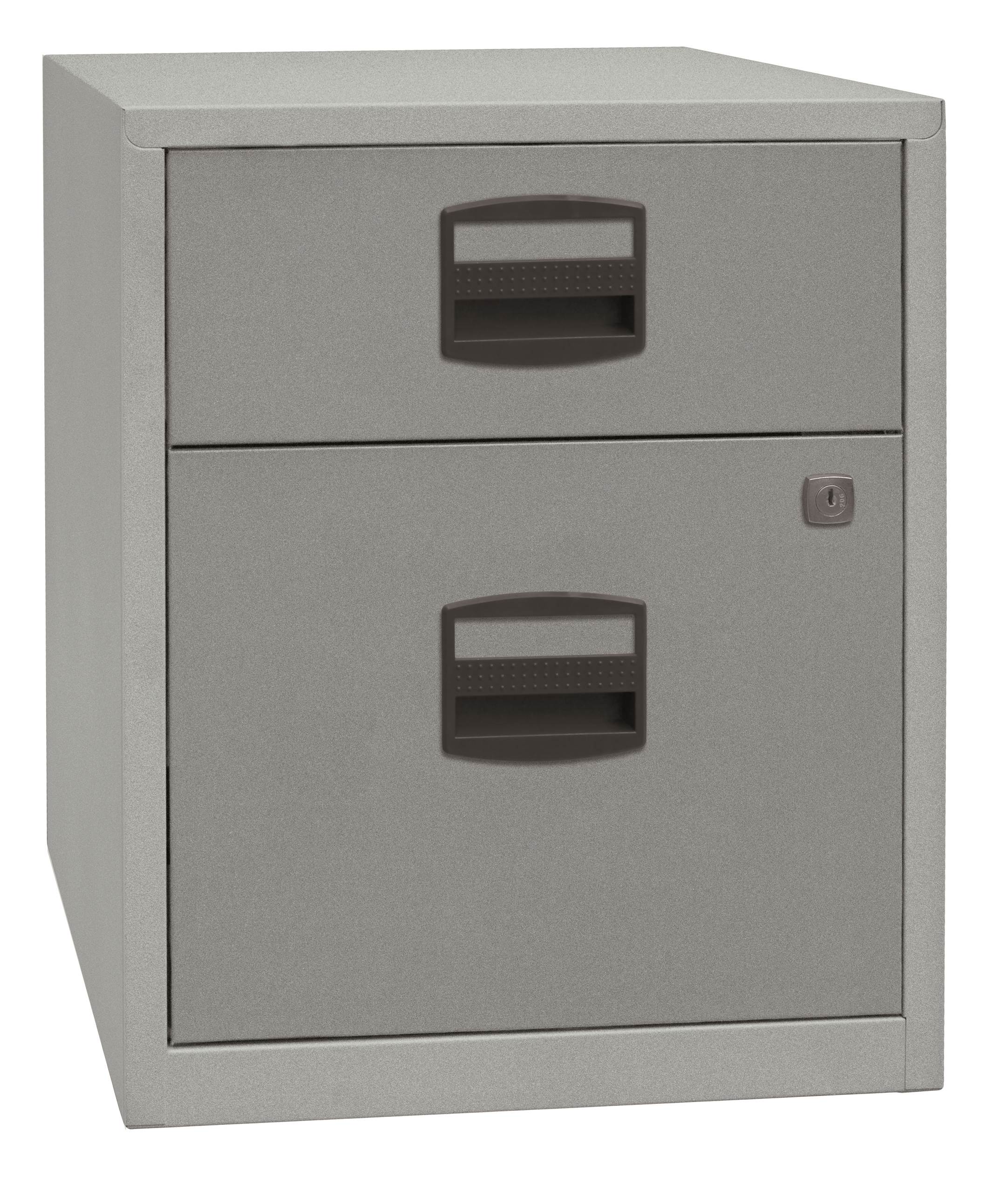 Bisley Mobiler Beistellschrank PFA, 1 Universalschublade, 1 HR-Schublade - auf Rollen!