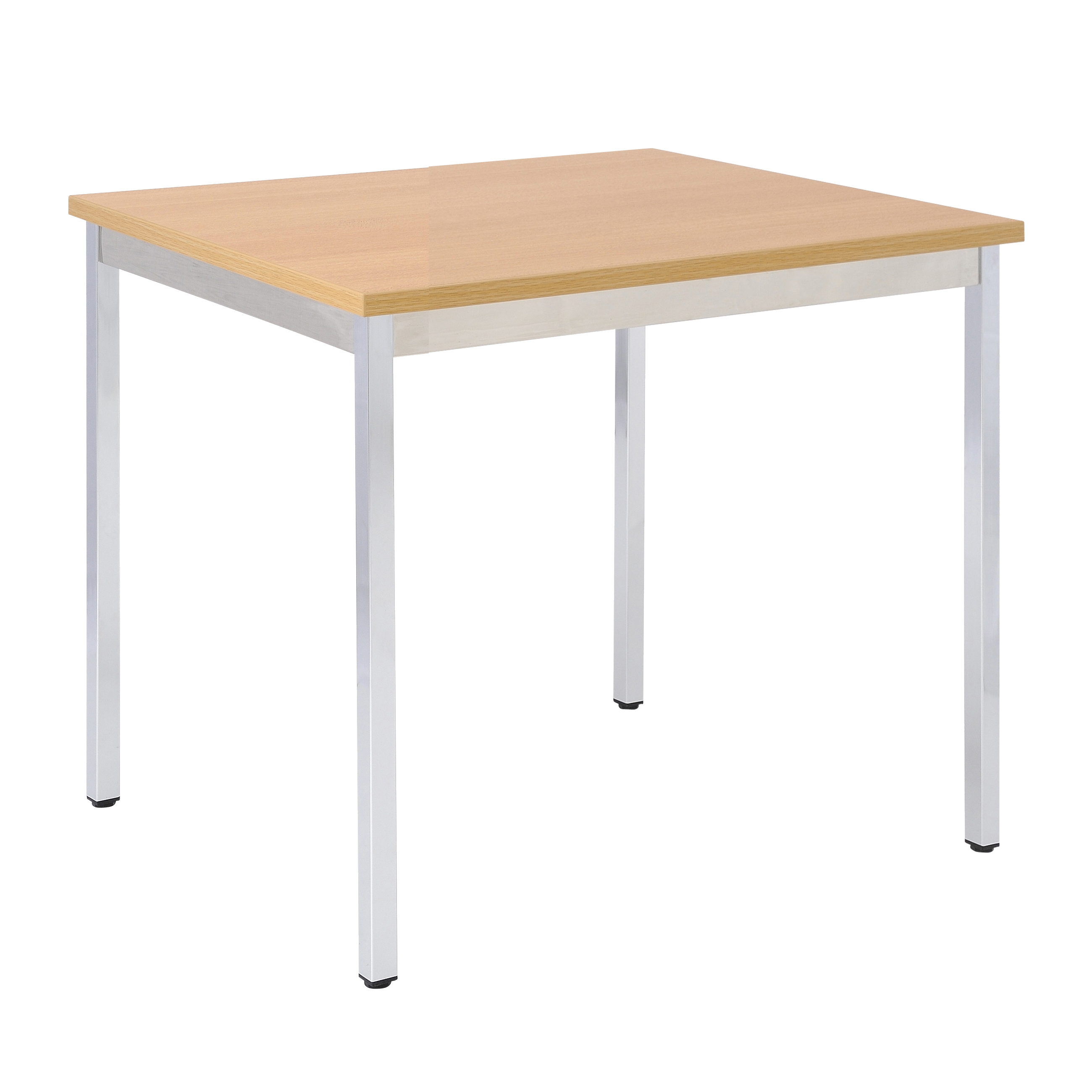 Bisley Mehrzwecktisch, rechteckig, Gestell verchromt, Tischplatte 25 mm, buche; 700x600
