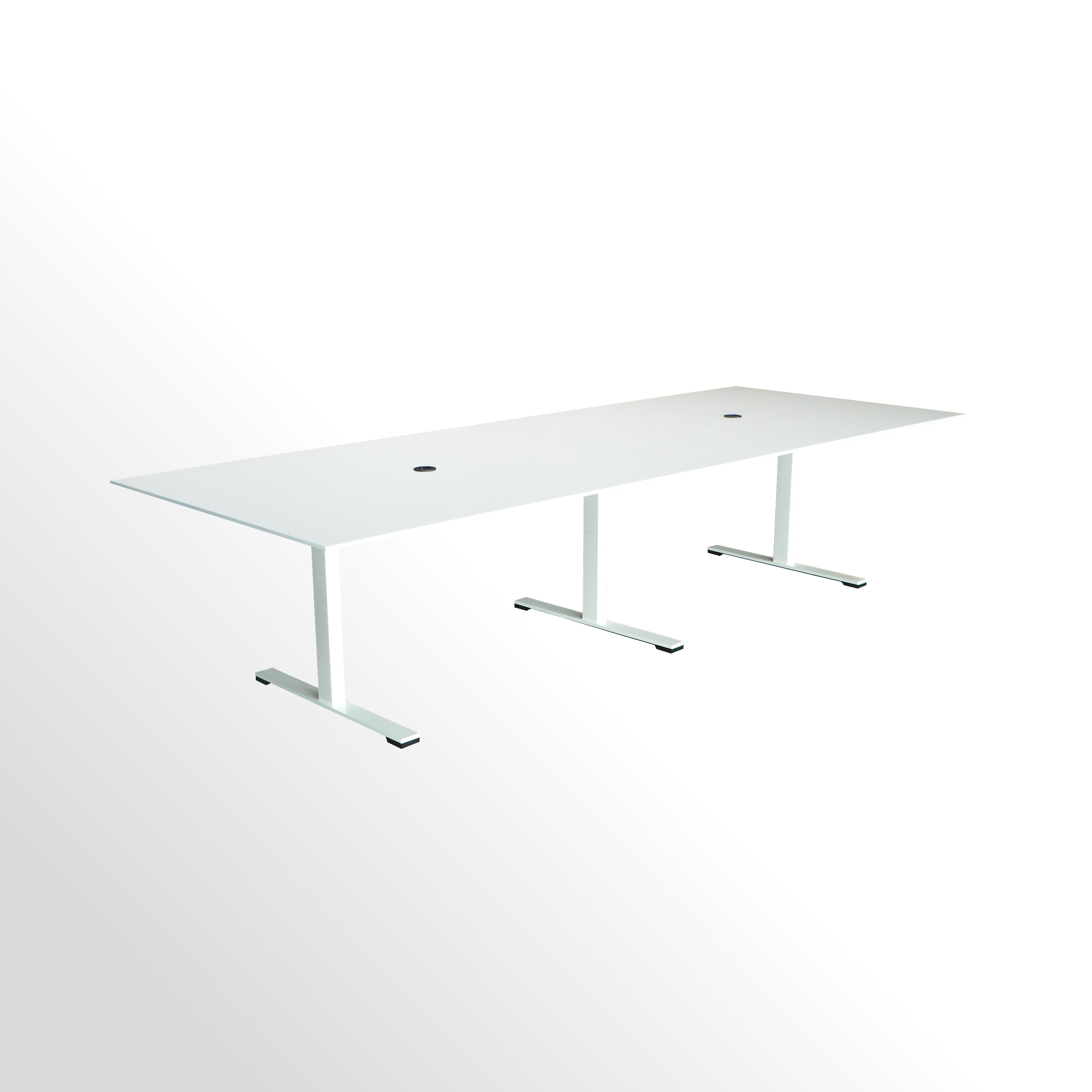 Besprechungs- und Konferenztisch - 3200x1200 mm - weiß/weiß