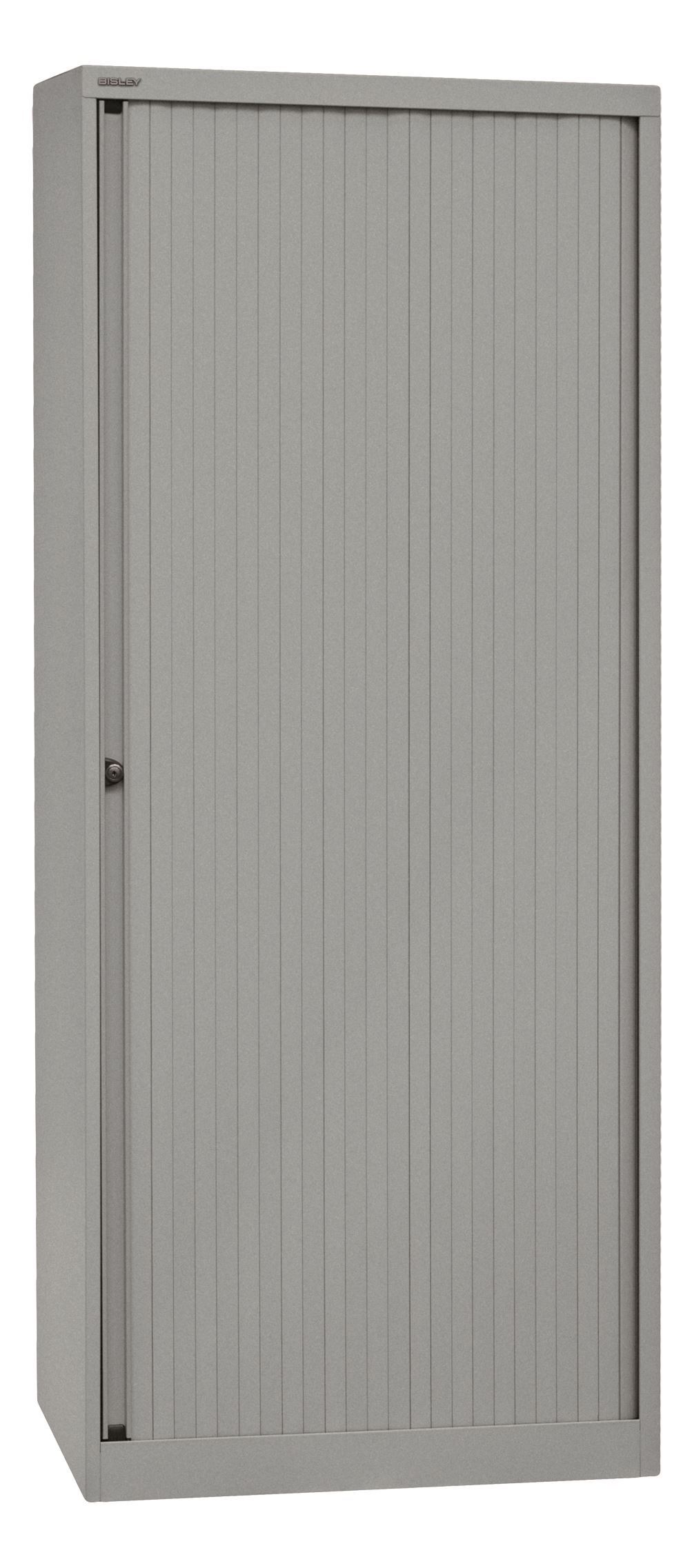 Bisley Rollladenschrank EuroTambour, 4 Fachböden, 5 OH, B 800 mm, Korpus/Rolllade: Silber