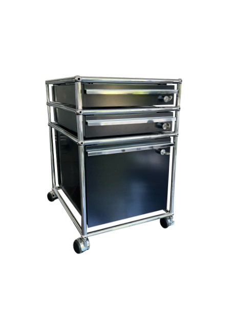 Gebrauchter USM Haller Rollcontainer - Graphitschwarz