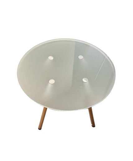 SETPREIS | 2 Ledersessel + 1 Glastisch 600 mm