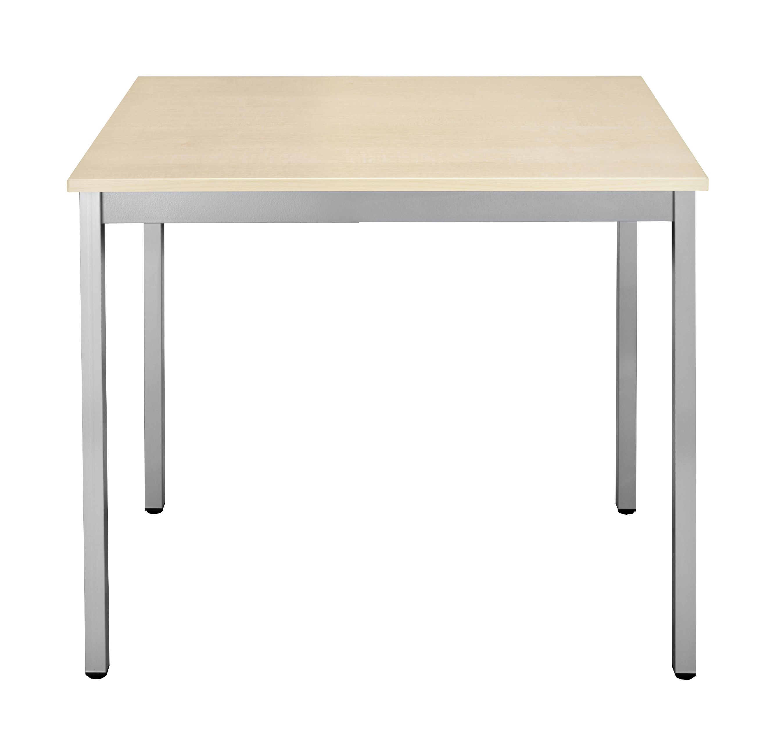 Bisley Mehrzwecktisch, rechteckig, Gestell aus Stahl, pulverbeschichtet, aluminium-ahorn, 700x600
