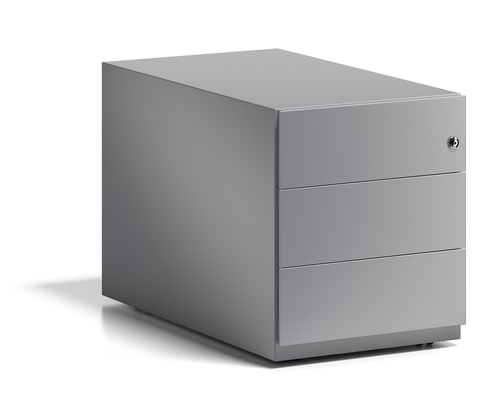 Bisley Rollcontainer Note™ mit Griffleiste, 3 Universalschubladen; T 775 mm