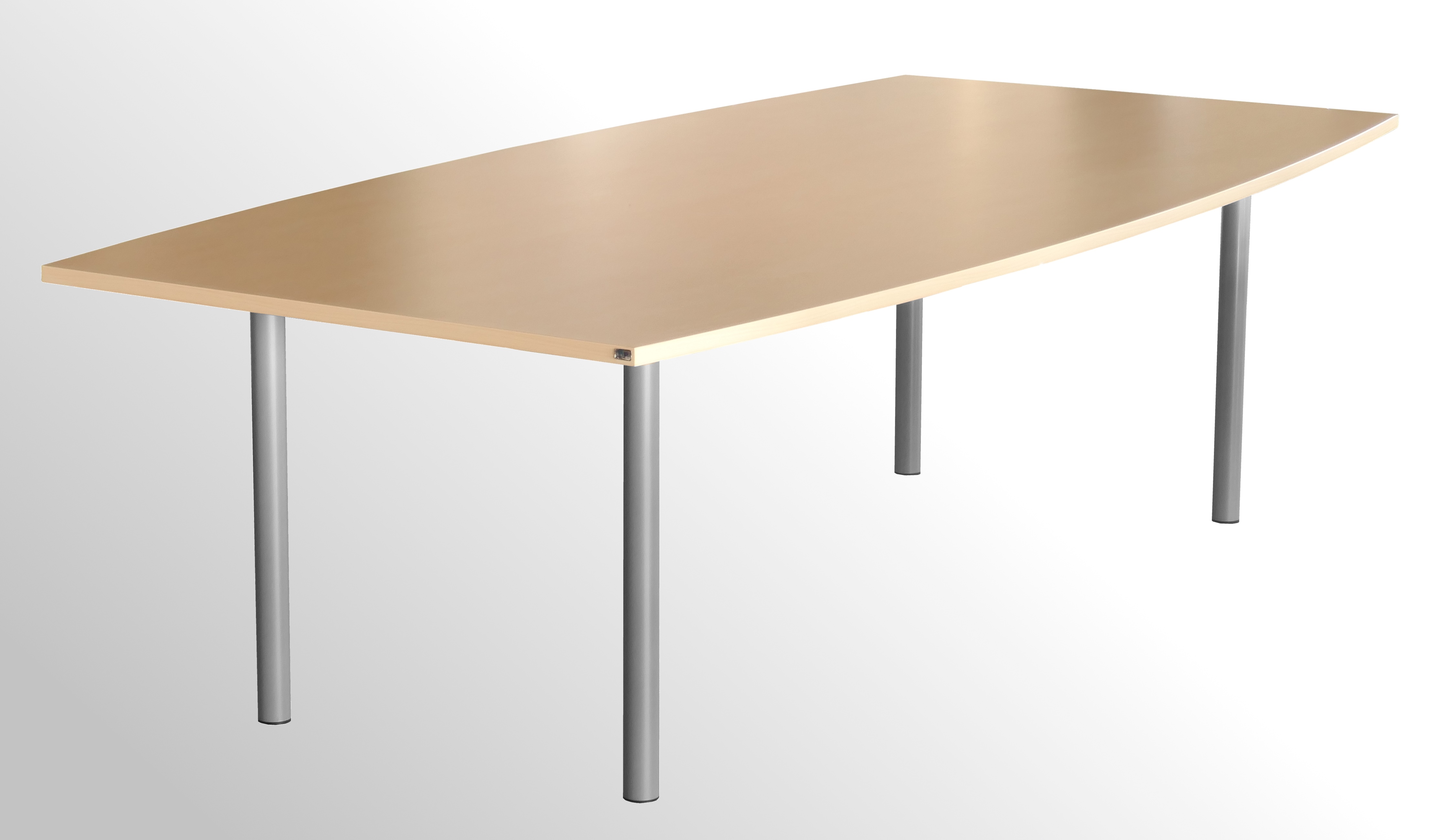 GK358-1 Günstiger Besprechungs- und Konferenztisch - 4-Fuß - Ahorn Dekor - 2400 x 1200 mm