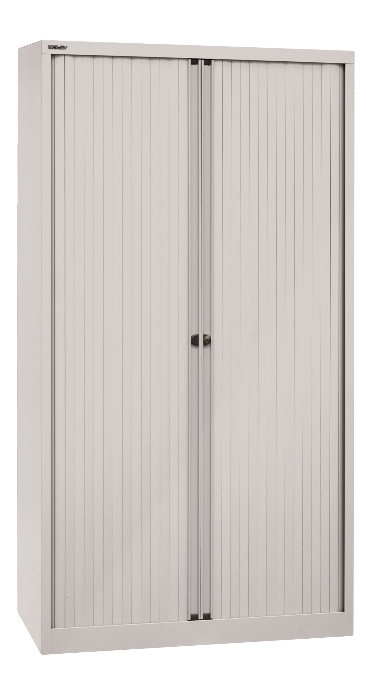 Bisley Rollladenschrank EuroTambour, 4 Fachböden, 5 OH, B 1000 mm, Korpus/Rollladen: Lichtgrau