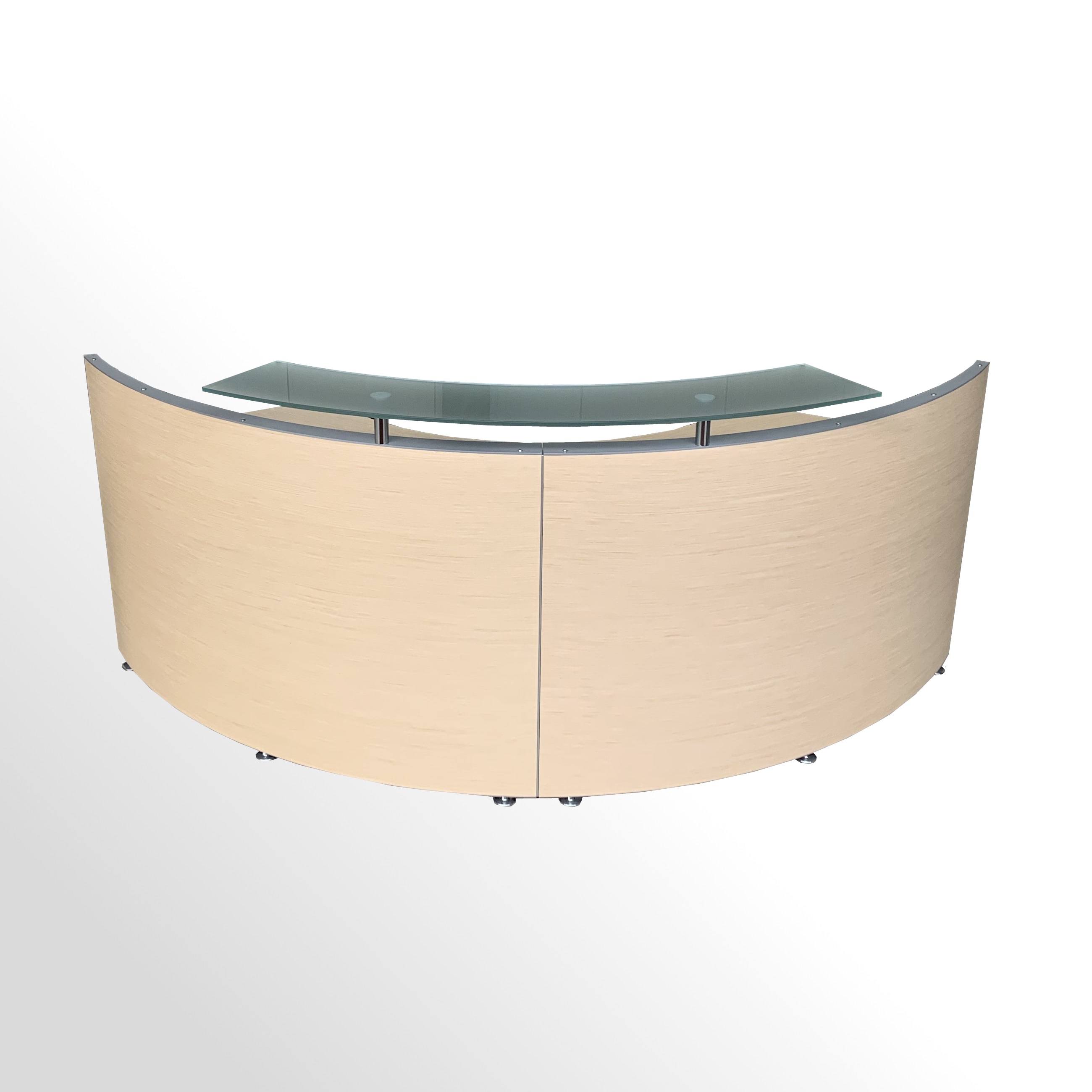 Bralco-Eiche-gebleicht-Empfang-rund-1 Hochwertiger italienischer Design-Empfangstresen - Rezeptionspult - Curved