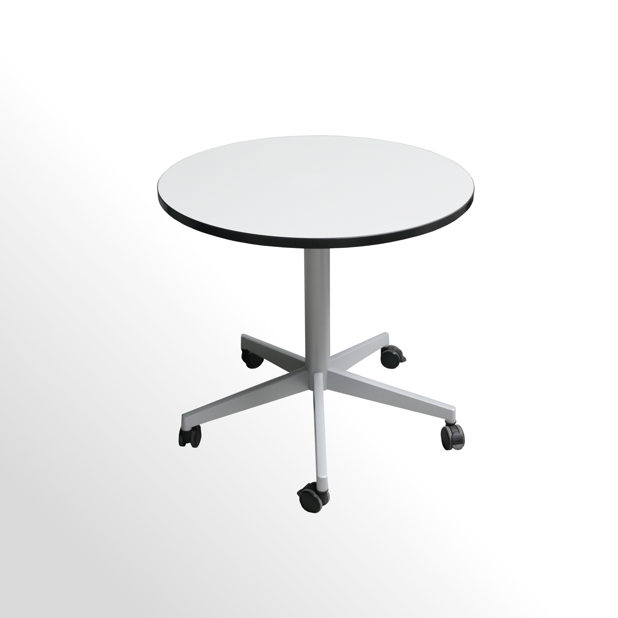 Günstiger Besprechungs- und Konferenztisch - Ø 800 - auf Rollen