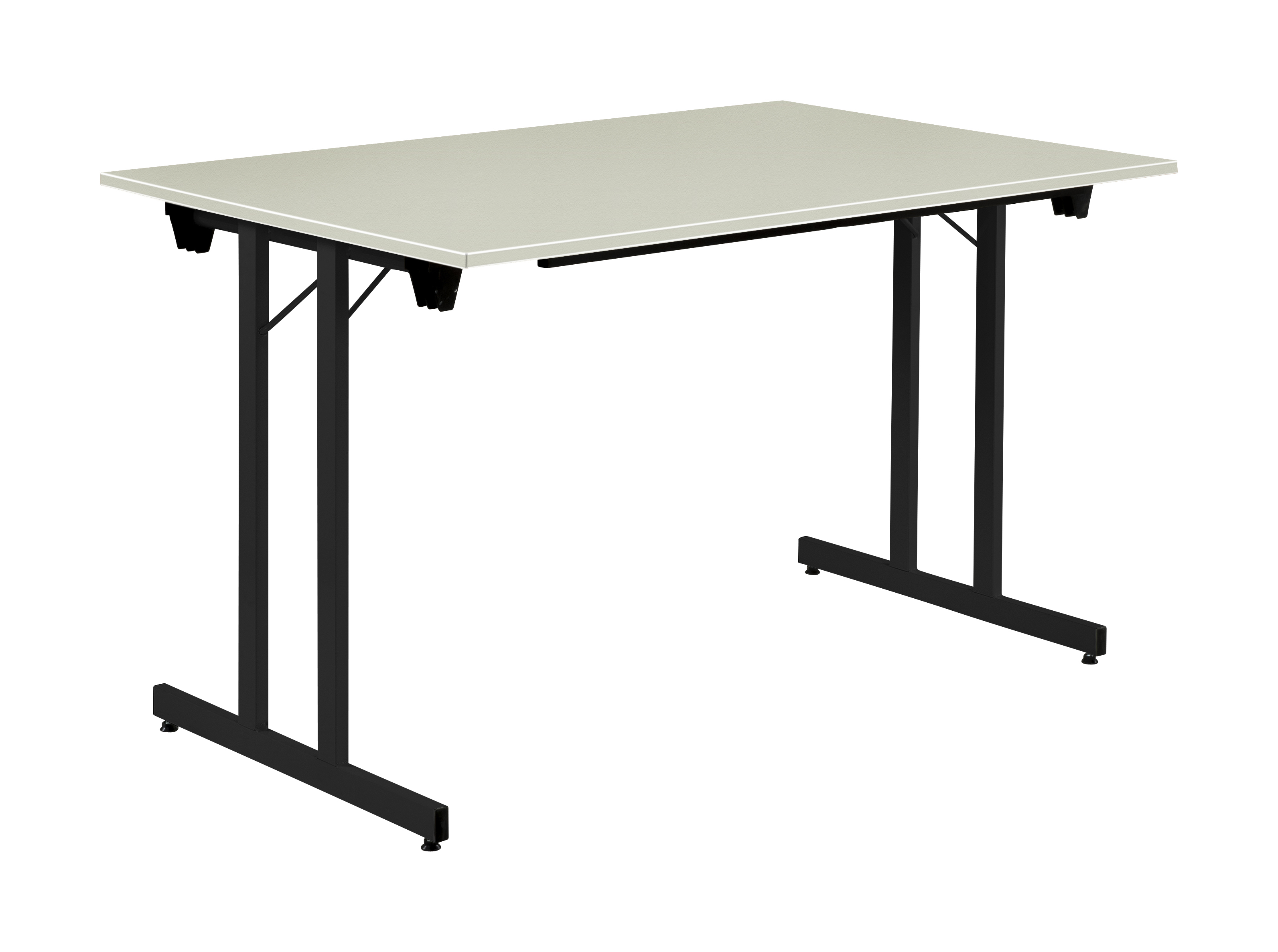 Bisley Klapptisch, Gestell aus Stahl, pulverbeschichtet, schwarz-grau; B 1200 x T 600 mm