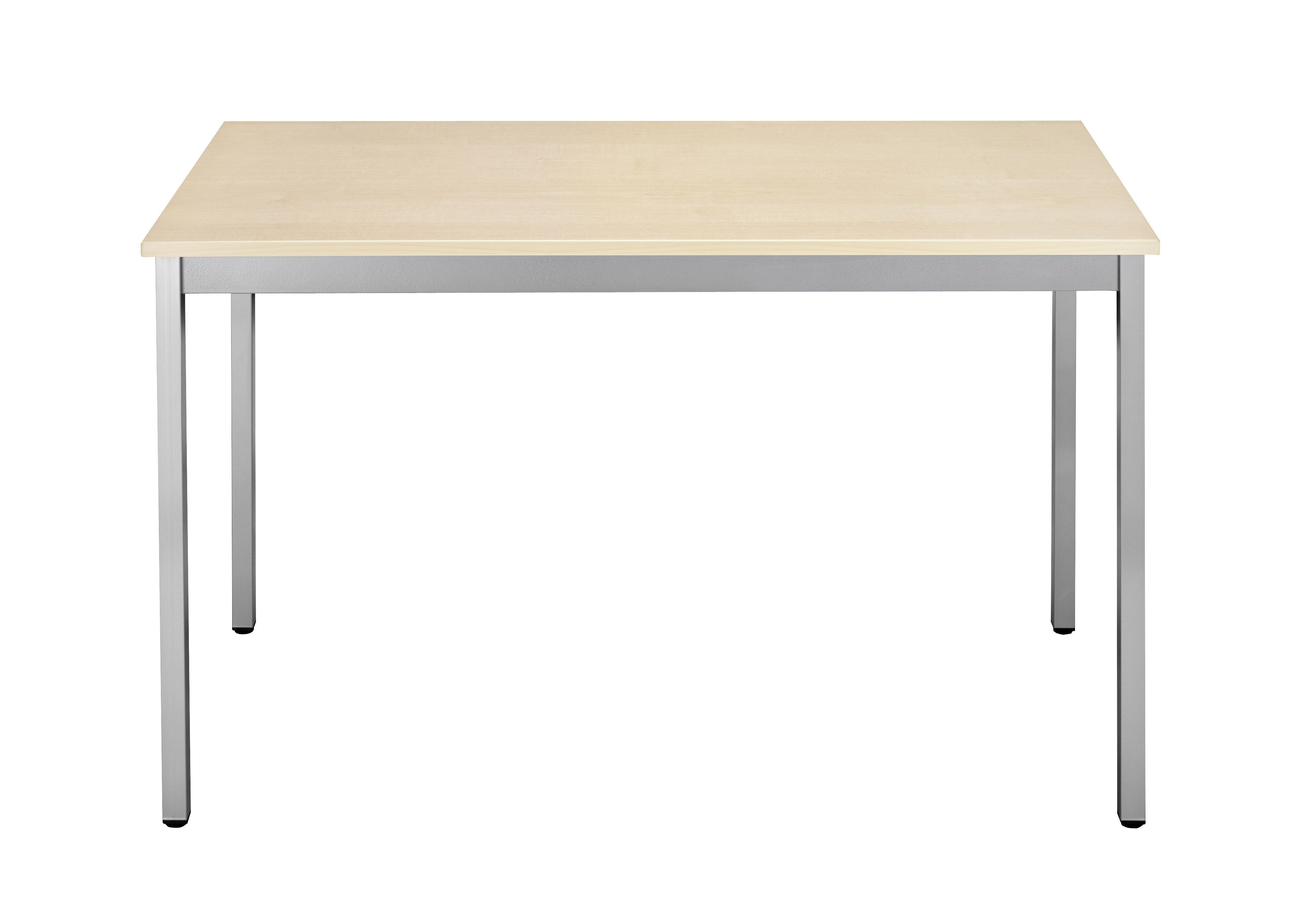 Bisley Mehrzwecktisch, rechteckig, Gestell pulverbeschichtet, alu-ahorn, 1200x600