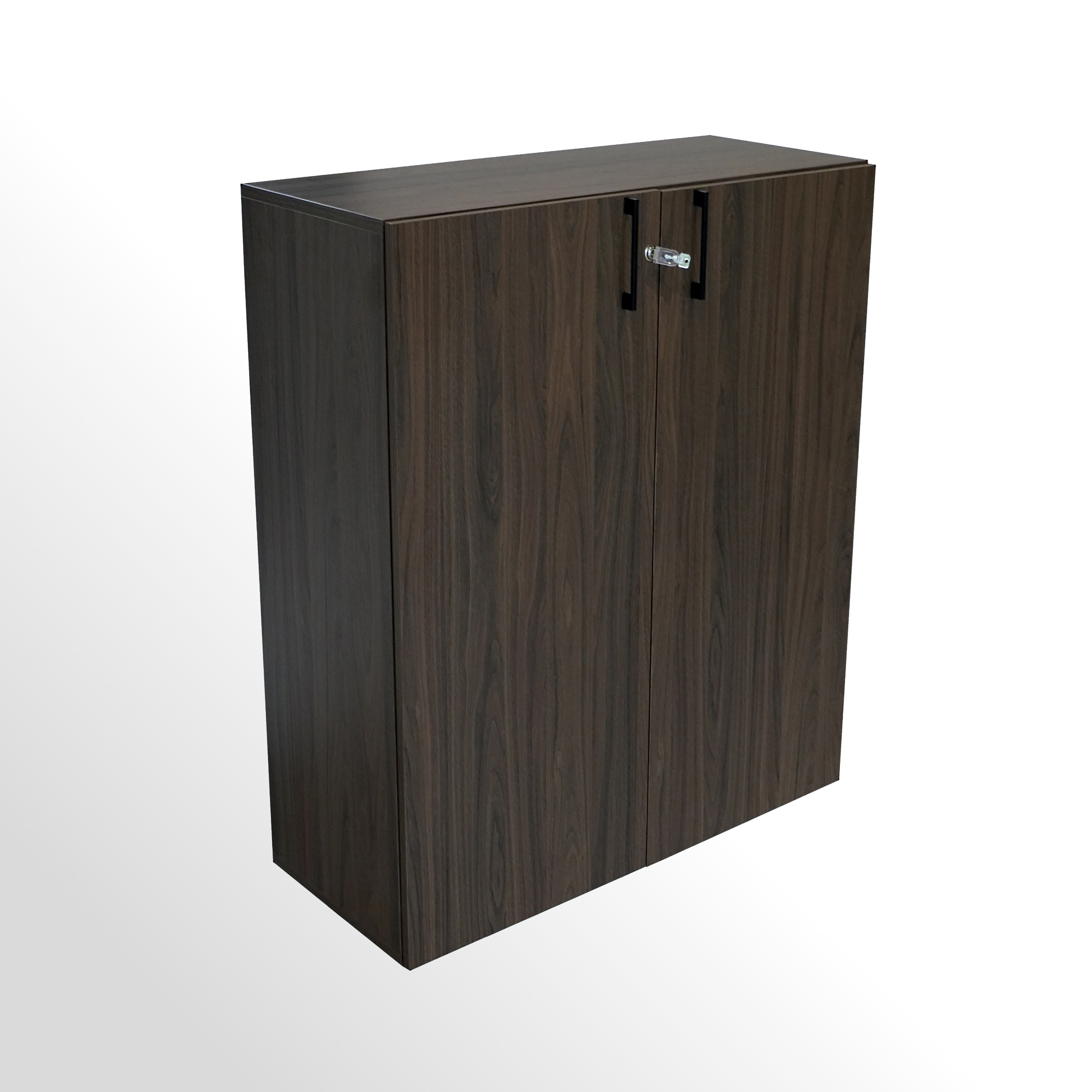 Günstiger Flügeltürenschrank - Aktenschrank - Walnuss dunkel Dekor