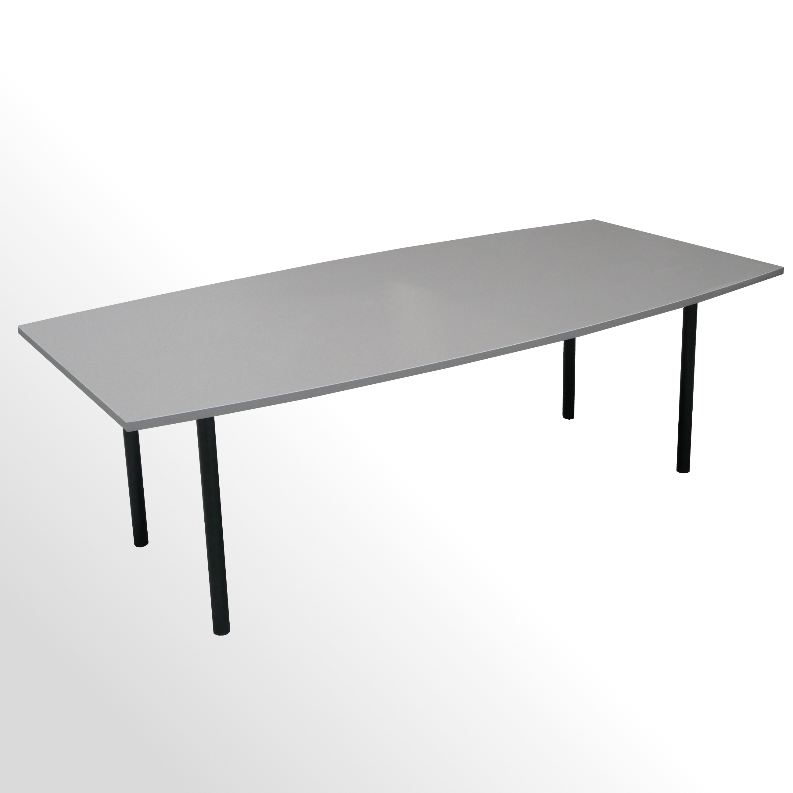 Besprechungstisch-Cubanitgrau-2400x1200-Gestell-schwarz-3 Besprechungs- und Konferenztisch - 2400x1200 mm - Cubanitgrau