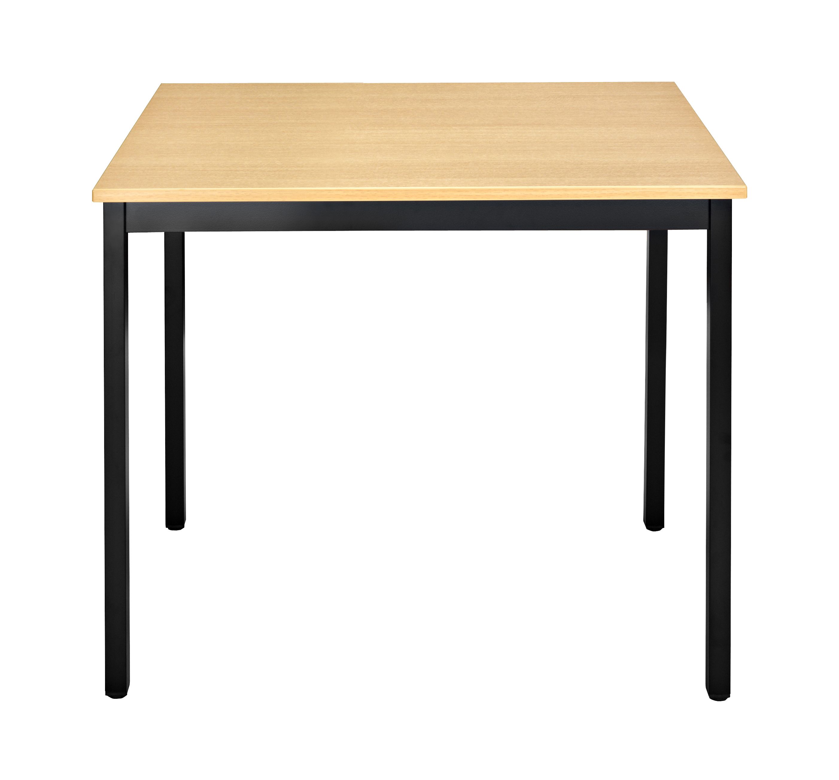 Bisley Mehrzwecktisch, rechteckig, Gestell aus Stahl, pulverbeschichtet, schwarz-buche, 700x600