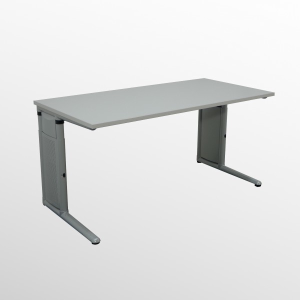 Günstiger Schreibtisch - 1600 x 800 mm - mit neuer Arbeitsplatte - grau