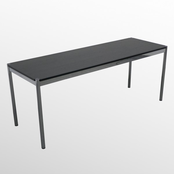 Günstiger USM Haller Schreibtisch - Arbeitstisch - Eiche lackiert schwarz - 1750x600 mm