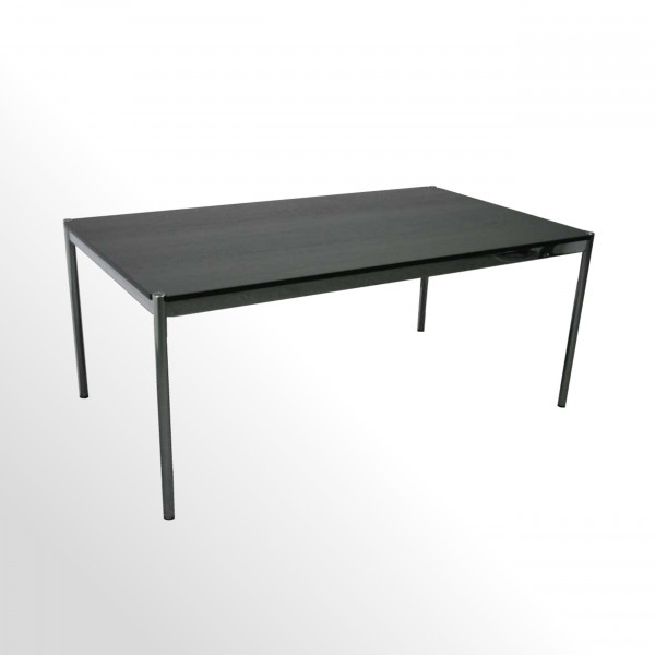 Gebrauchter USM Haller Schreibtisch / Konferenztisch - 2000x100 mm - Eiche lackiert schwarz